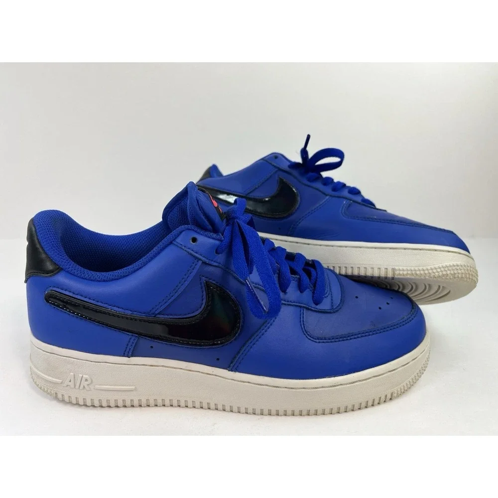 Nike Air Force 1 '07 LV8 Men's Size 8 Removable Swoosh Racer Blue CI0064-400